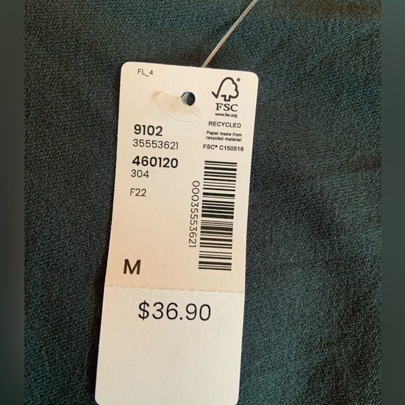 Solid V-Neck Top with Extended Sleeves NEW with Tags - Picture 4 of 4